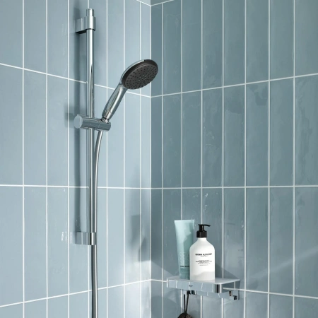 Фото Набір змішувачів Grohe Quickfix термостат для душу з душовим гарнітуром Precision Flow THM та змішувач для раковини StartEdge S-Size