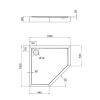 Фото Душовий піддон Qtap Diamond 100x100x12 см + сифон