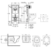 Набір унітаз з сидінням Qtap Jay WHI 5176 + інсталяція Grohe Rapid SL