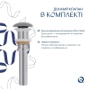 Раковина накладна Qtap Aquarius 470x380x120 мм, Stone grey, прямокутна, з донним клапаном