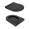 Унітаз підвісний у чорному кольорі 490x365x325 мм з сидінням Slim Duroplast Qtap Robin