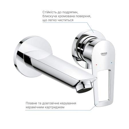 Фото Змішувач прихованого монтажу для раковини Grohe BauLoop New