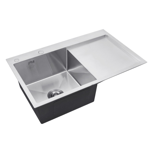 Кухонна мийка крило праворуч Kroner KRP Gebürstet  - 7849LHM (3.0/1.0 мм)