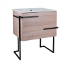 Комплект Qtap Taurus 700х800х437 Whitish oak тумба для пола + раковина врізна
