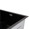 Фото Мийка для кухні Lidz Handmade 480x430 мм графіт під стільницю 3,0/1,0 мм Brushed Black PVD