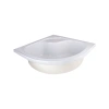 Фото Душова кабіна Lidz Latwa SC80x80.SAT.HIGH.FR напівкругла, скло Frost 4 мм + душовий піддон ST80x80x41, з панеллю
