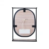 Дзеркало Qtap Taurus 800х850х140 Black/Whitish oak з LED-підсвічуванням
