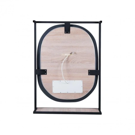 Дзеркало Qtap Taurus 800х850х140 Black/Whitish oak з LED-підсвічуванням