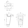 Раковина для підлоги моноблок Qtap Tern 440х380х830mm White