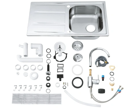 Фото Мийка для кухні + змішувач одноважільний GROHE K-SERIES K 400