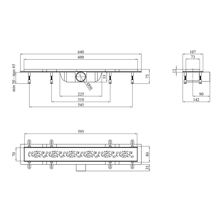 Трап для душу із сухим затвором 600 Kroner Muster