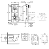 Набір унітаз з сидінням Qtap Jay WHI 5176 + інсталяція Grohe Rapid SL