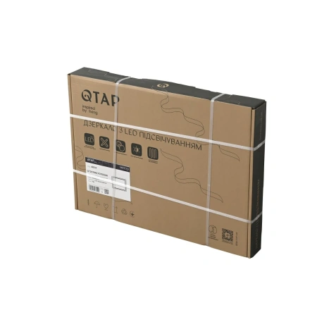 Дзеркало Qtap Mideya (DC-F614) 700х500 з LED-підсвічуванням Touch, з антизапотіванням, димером