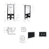 Готове рішення Qtap для ванної кімнати: підвісний унітаз Swan Ultra Quiet 520x360x320 + комплект інсталяції Standard (кругла клавіша Black)