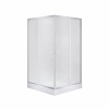 Набір Lidz: душова кабіна Wawel SC80x80.SAT.LOW.FR, скло Frost 4 мм + піддон Mazur