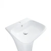 Раковина моноблок Qtap Crow 450x435x835 White з донним клапаном