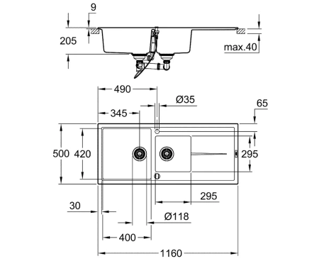 Фото Мийка GROHE K-SERIES K 400