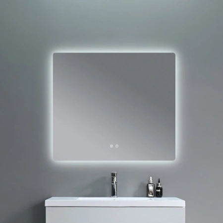 Дзеркало Qtap Taurus (TA2) 1200×800 мм з LED-підсвічуванням Touch, з антизапотіванням, з димером, рег. темп. кольору (3000-6500K)