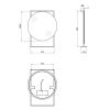 Дзеркало Qtap Taurus 600х850х140 Black/Whitish oak з LED-підсвічуванням