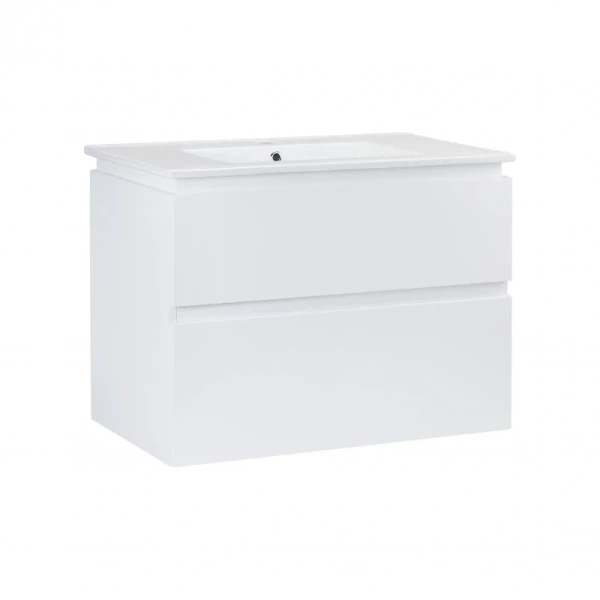 Комплект Qtap Albatross 810х725х460 White тумба підвісна + раковина врізна