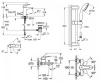 Фото Набір змішувачів для ванни 3 в 1 GROHE BAU EDGE