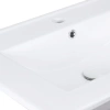 Раковина врізна прямокутна ліва 910x470x180 White з донним клапаном Qtap