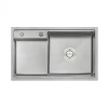 Кухонна мийка Qtap D7848-R Satin 3.0/1.2 мм