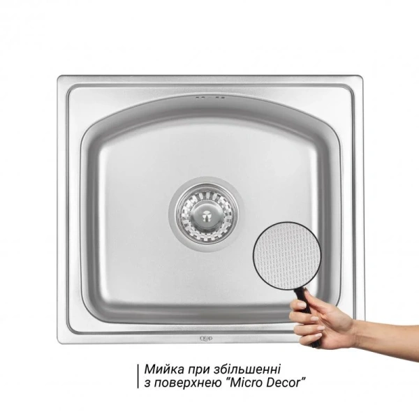 Фото Кухонна мийка Qtap 4842 Micro Decor 0,8 мм