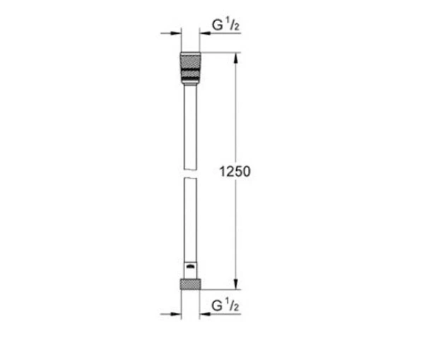 Фото Полімерний шланг 1,25 м GROHE SILVERFLEX