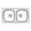 Кухонна мийка Qtap 78*43-B Micro Decor 0,8 мм
