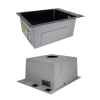 Фото Мийка для кухні з нержавіючої сталі Lidz 400x500 мм графіт Brushed Black PVD з кошиком-сушар