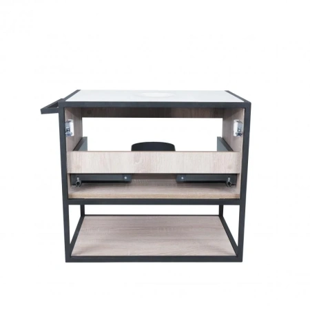 Тумба підвісна Qtap Taurus 600х476х469 White/Whitish oak зі стільницею