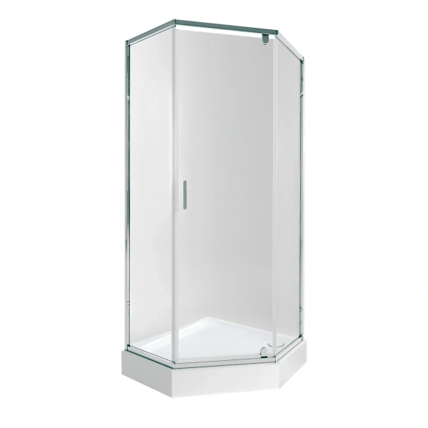 Набір Qtap душова кабіна Scorpio-AC6 Clear 2120x900x900 мм + піддон Diamond 90x90x12 см з сифоном