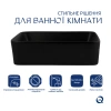 Раковина-чаша накладна прямокутна з донним клапаном 480х370х135 мм Qtap Tern у чорному кольорі