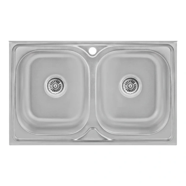 Кухонна мийка Lidz 5080 Decor 0,8 мм