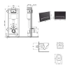 Готове рішення Qtap для ванної кімнати: підвісний унітаз Swan Ultra Quiet 520x360x320 + комплект інсталяції Nest 4 в 1 (лінійна клавіша Matt Black)