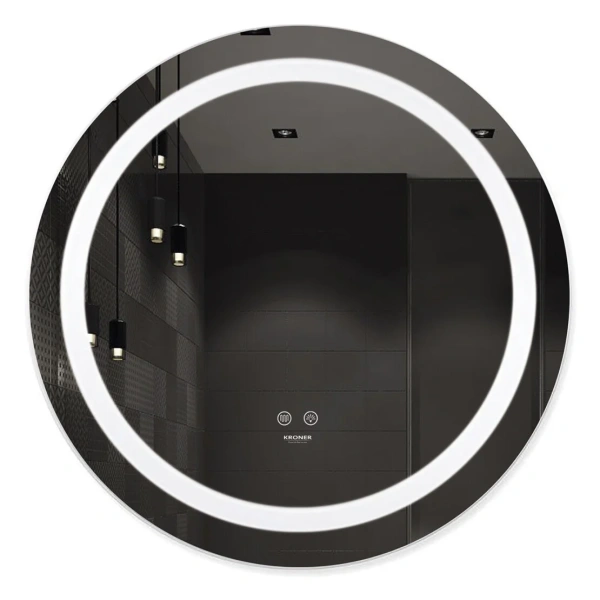 Дзеркало Kroner KRP Spiegel R2 - 6060 з LED-підсвічуванням та антизапотіванням