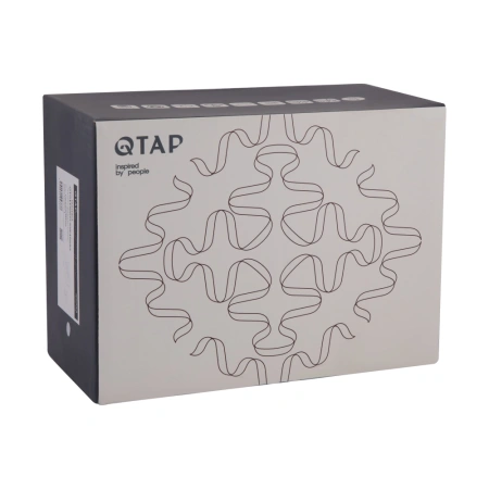 Фото Змішувач для ванни з душовим гарнітуром Qtap Gemini Хром / Білий
