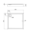 Фото Душовий піддон Qtap Tern 80x80x12 см + сифон