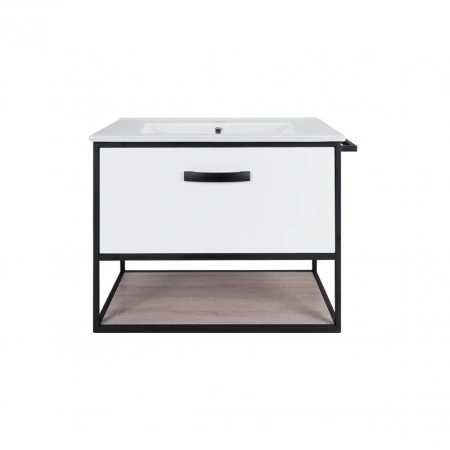 Комплект Qtap Taurus 600х580х437 White/Whitish oak підвісна тумба + раковина врізна