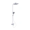 Душова система термостатична (з виливом) з регулюванням висоти Qtap Swan Cascada