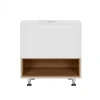 Тумба підлогова Qtap Robin 600х616х437 White/Whitish oak зі стільницею