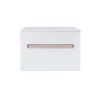 Тумба підвісна Qtap Virgo 700х476х469 White/Whitish oak зі стільницею