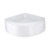 Фото Душова кабіна Lidz Latwa SC80x80.SAT.MID.FR напівкругла, скло Frost 4 мм + душовий піддон ST80x80x26, з панеллю