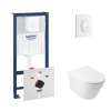 Набір унітаз з сидінням Qtap Swan + інсталяція Grohe Rapid SL
