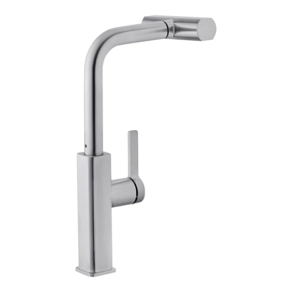 Змішувач для кухні з висувним виливом Kroner KRP Edelstahl Klassisch - ESG03918
