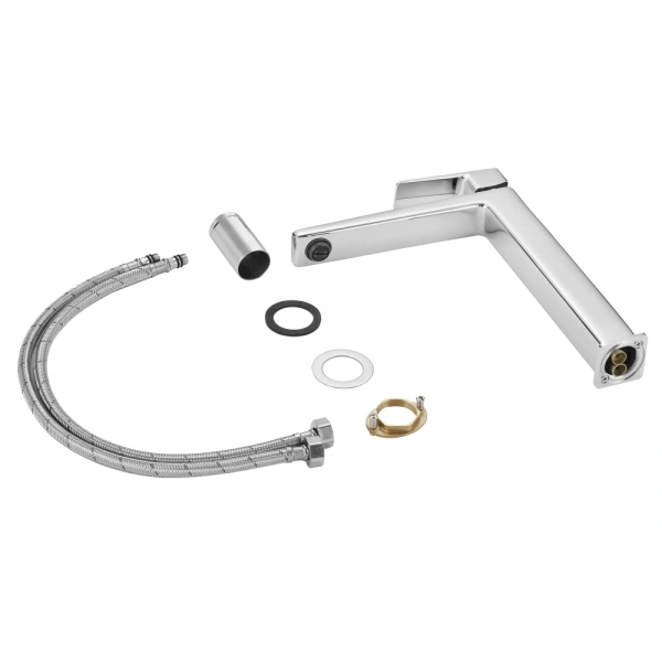 Змішувач латунний для раковини високий Lidz Orion (хром)