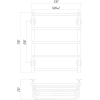 Фото Рушникосушка електрична Lidz Standard shelf P5 500x700 RE з полицею