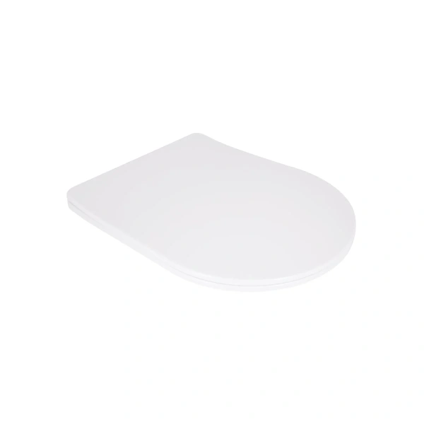 Сидіння для унітаза підлогового (Grand) 560×363×30 мм, White, з мікроліфтом, Slim Duroplast, Quick Release Qtap