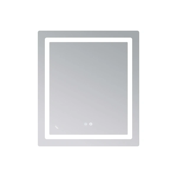 Дзеркало Lidz Kubis 700х800 з LED-підсвічуванням Touch, з антизапотіванням, з димером, рег. яскравості